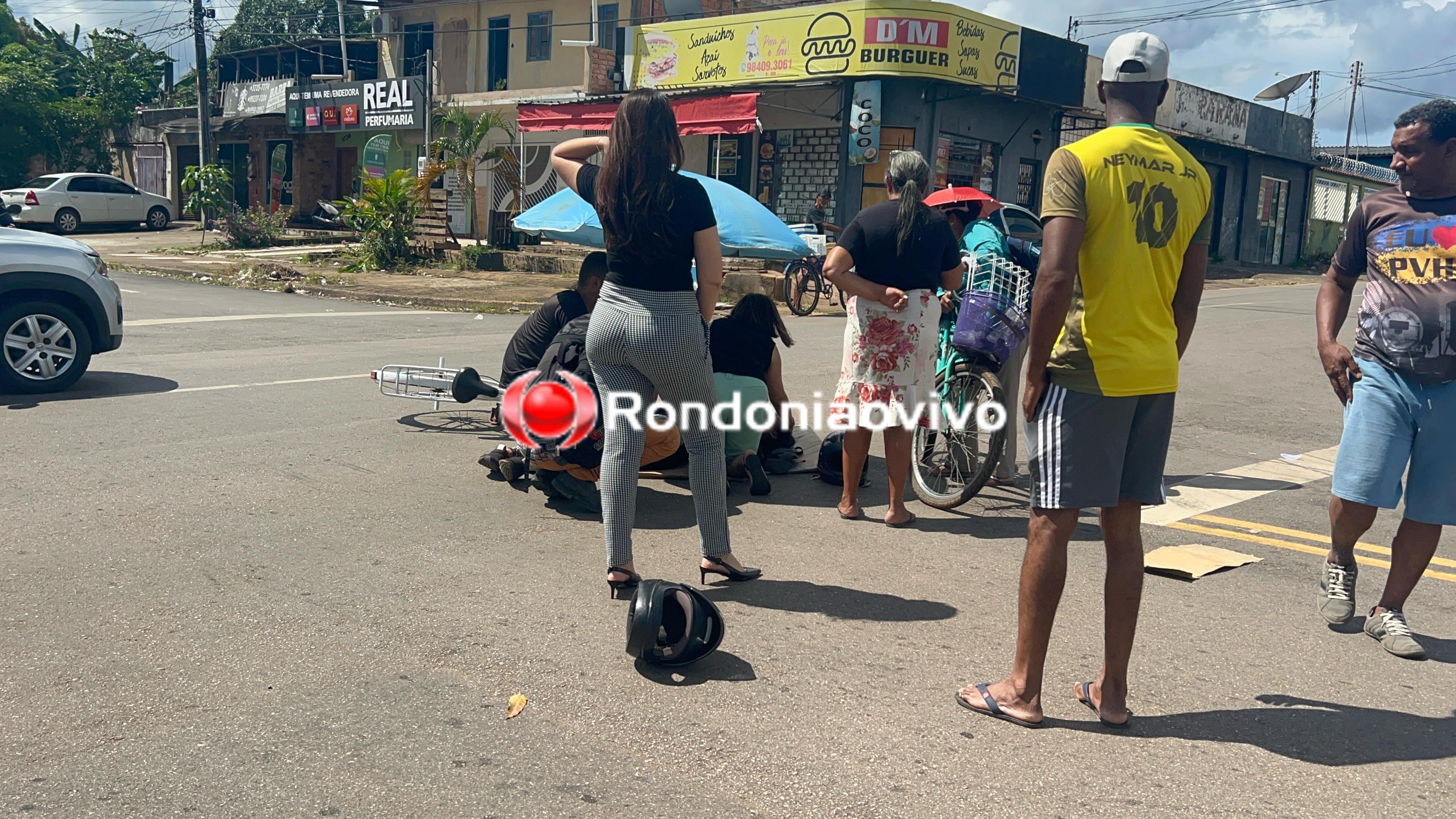 NA CONTRAMÃO: Ciclista fica desacordada em grave acidente na Dom Pedro II