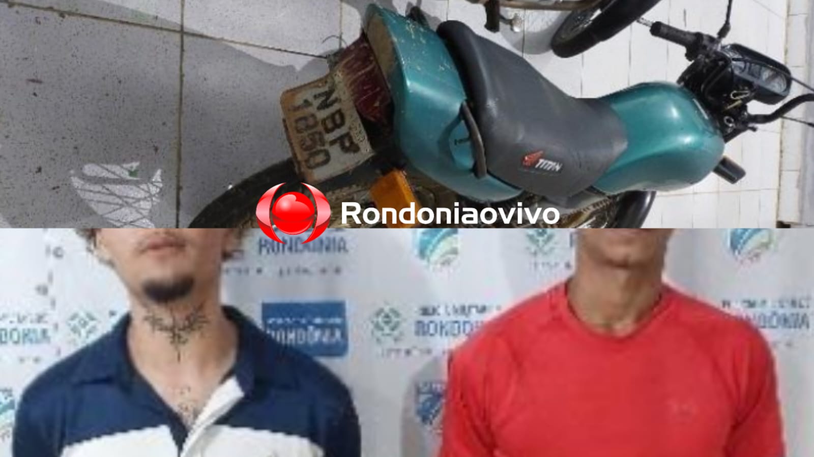 ROUBADA: Após perseguição, dupla é presa com moto e diz que comprou por R$ 800