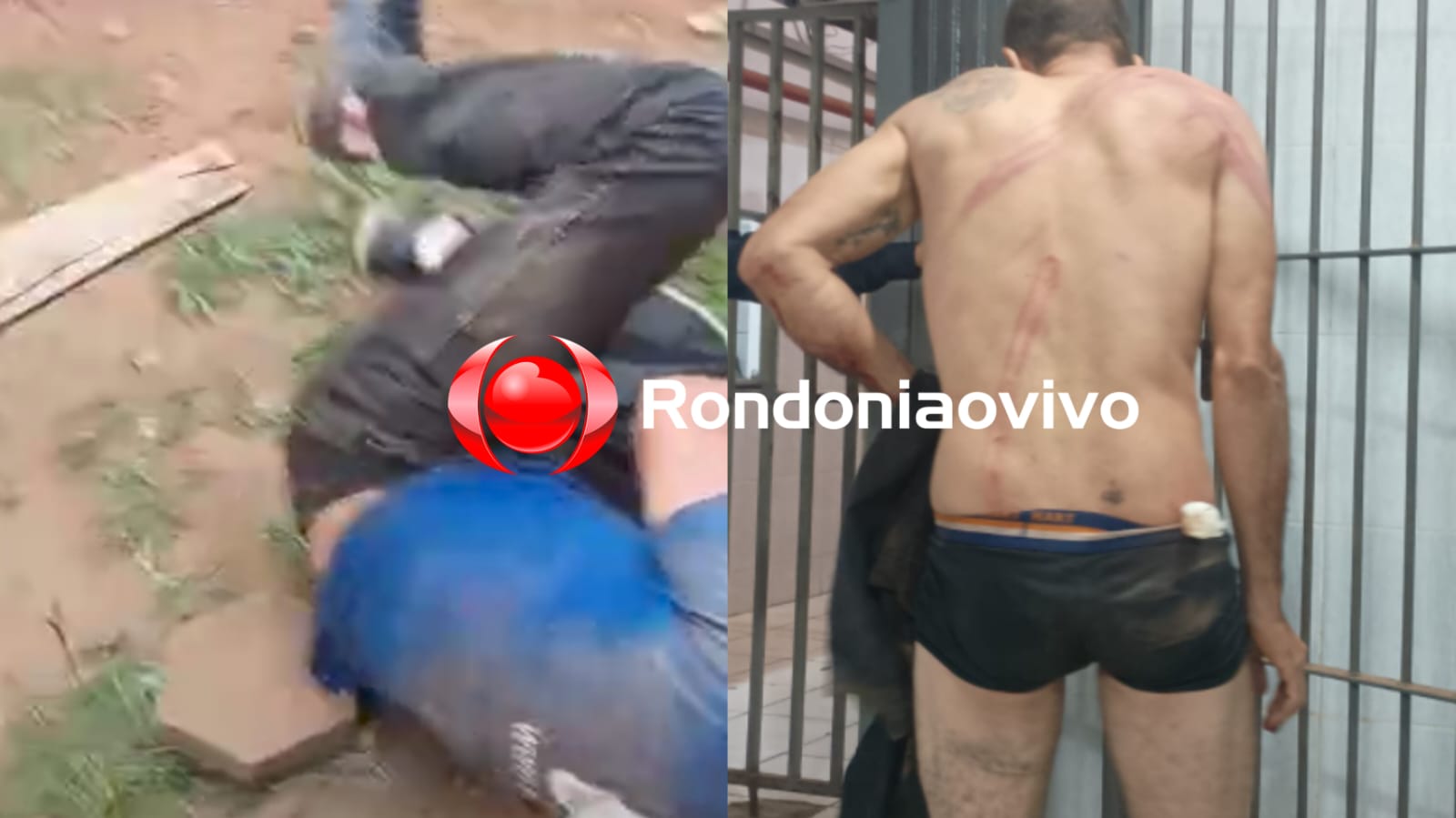 VÍDEO: Foragido é amarrado e surrado por populares durante furto em residência