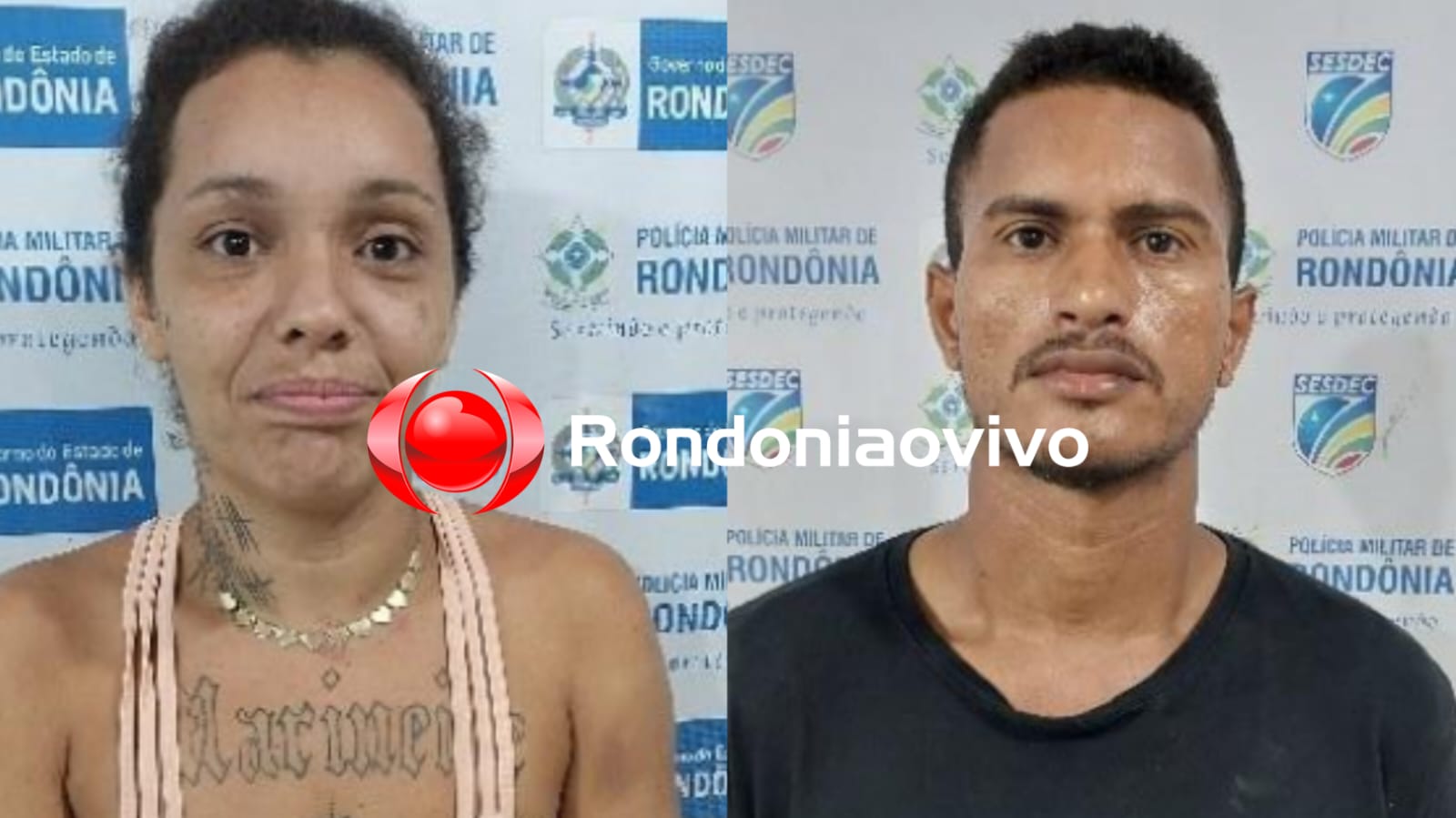 CASAL DE FORAGIDOS: Mulher chama a PM para denunciar marido por agressão e os dois são presos