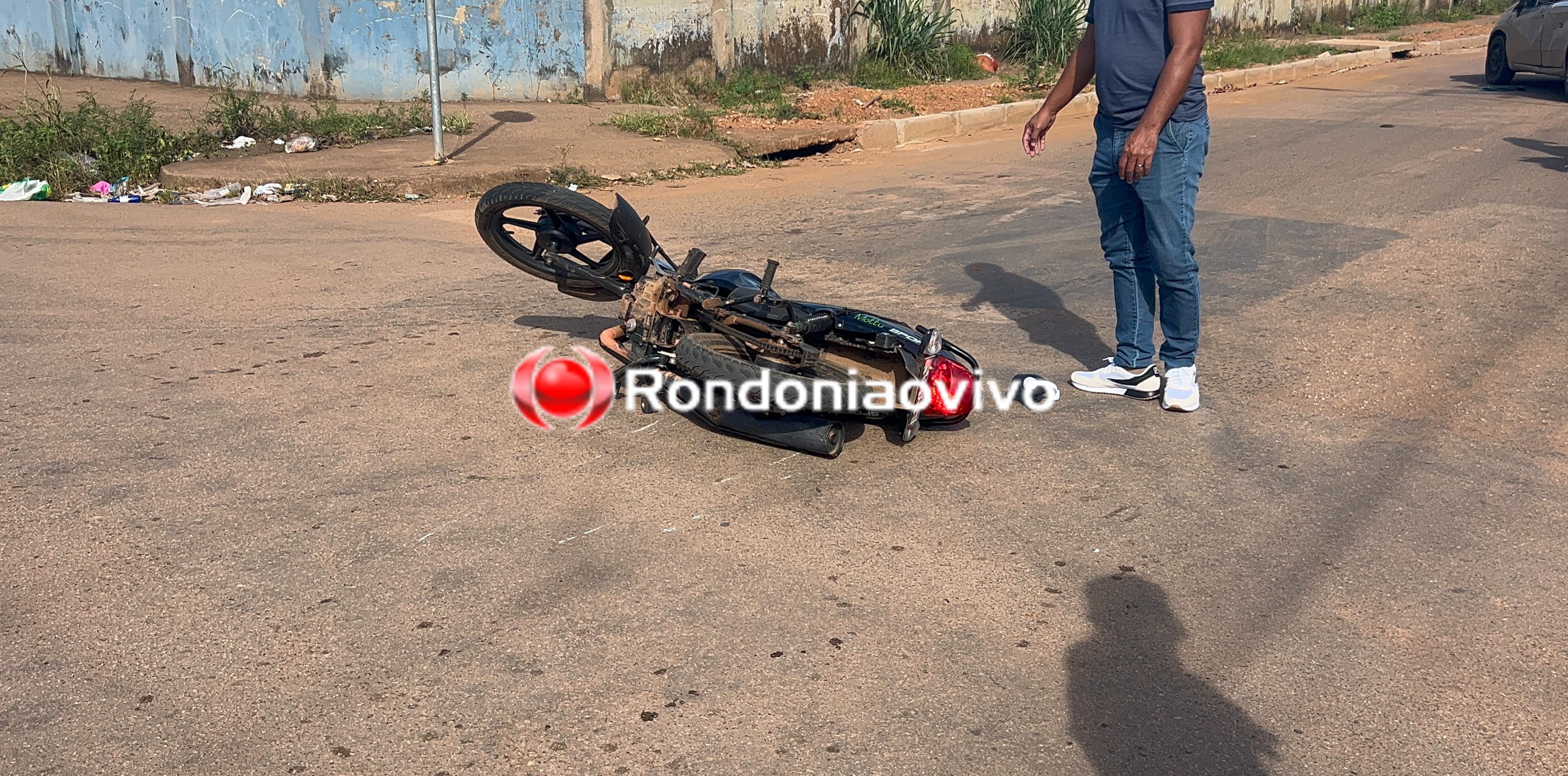 VÍDEO: Moto aplicativo e passageira ficam feridos após carro avançar