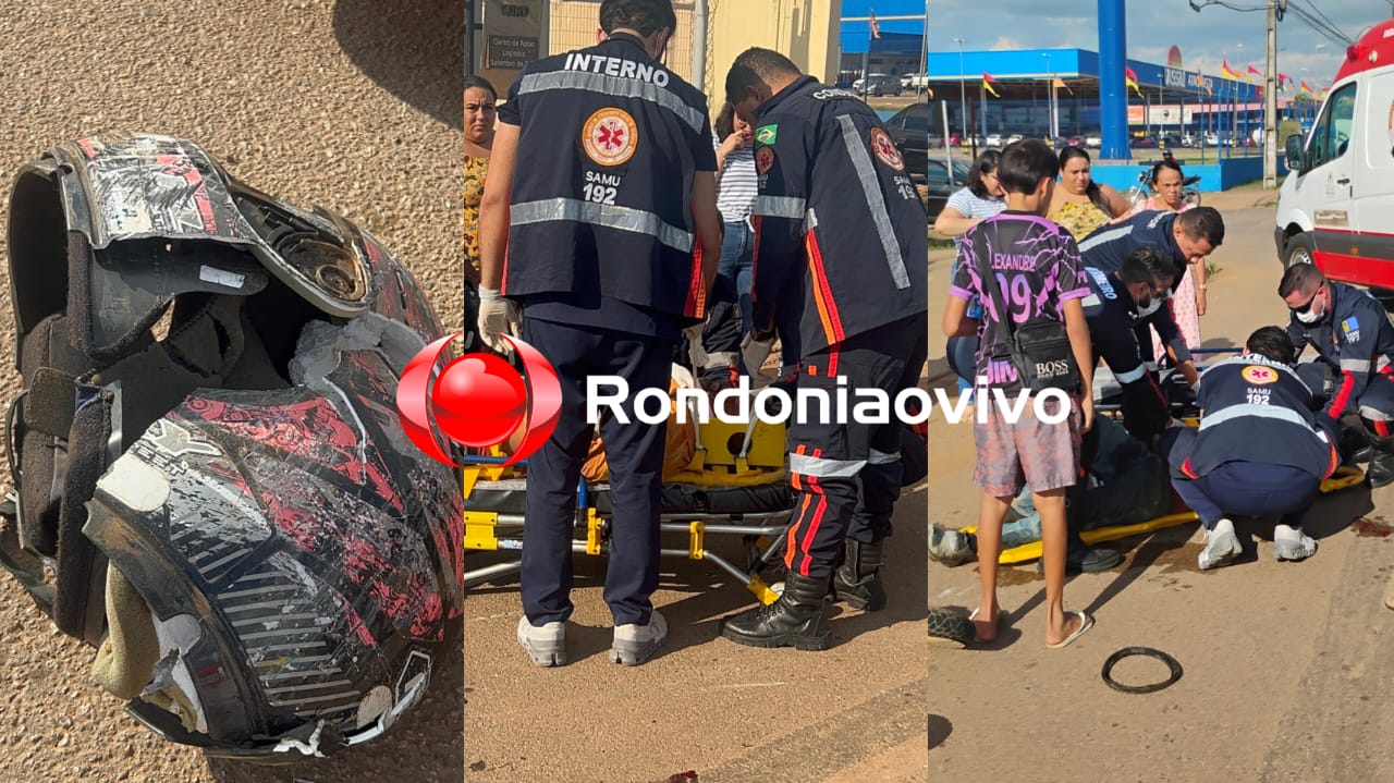 INTUBADO: Ônibus passa por cima da cabeça de motociclista em Porto Velho