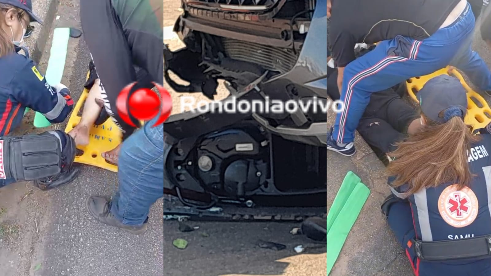URGENTE: Mulher sofre traumatismo craniano e fratura após grave acidente