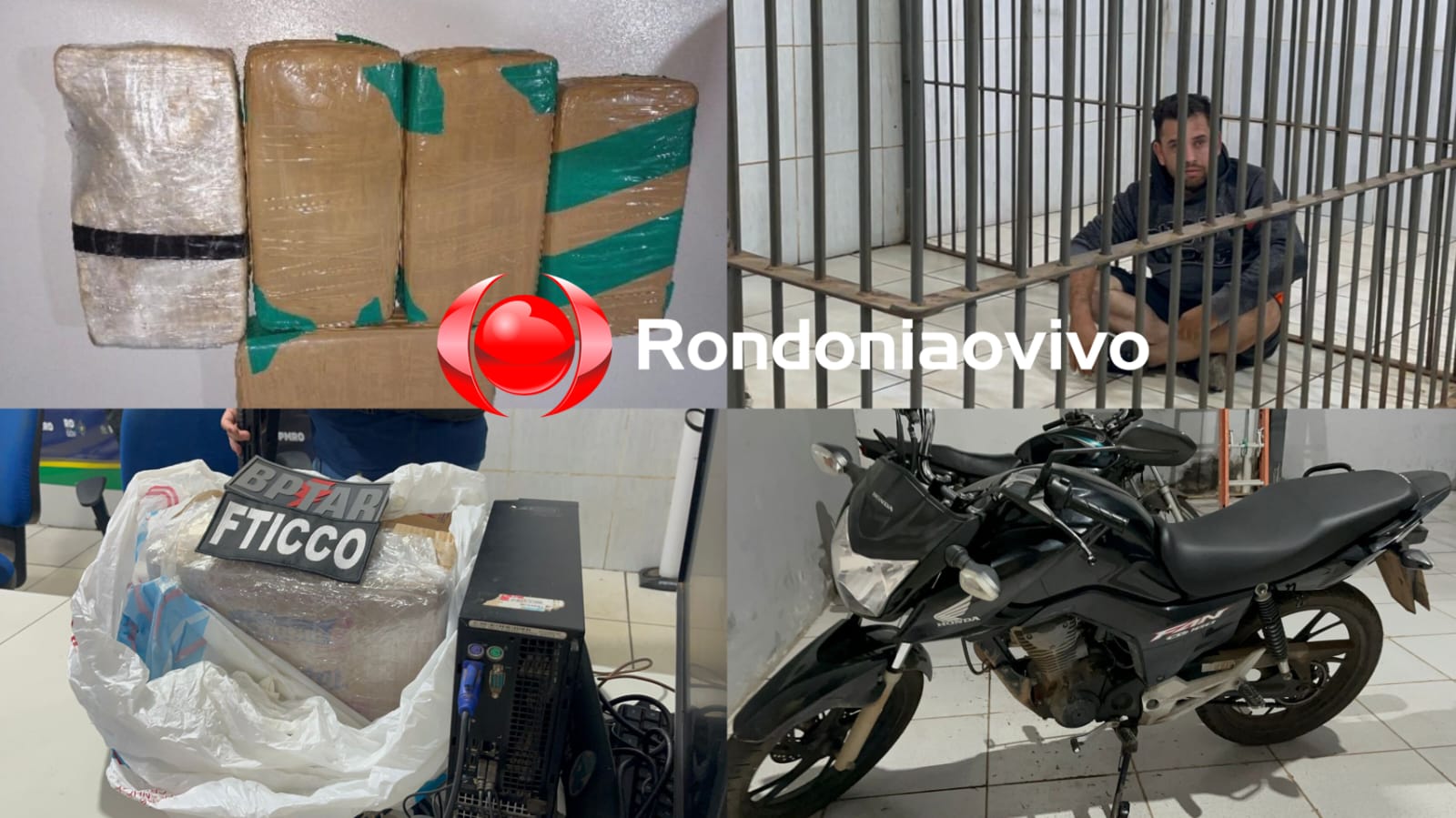 NA MOTO: Após perseguição policial, traficante é preso com cinco tabletes de cocaína