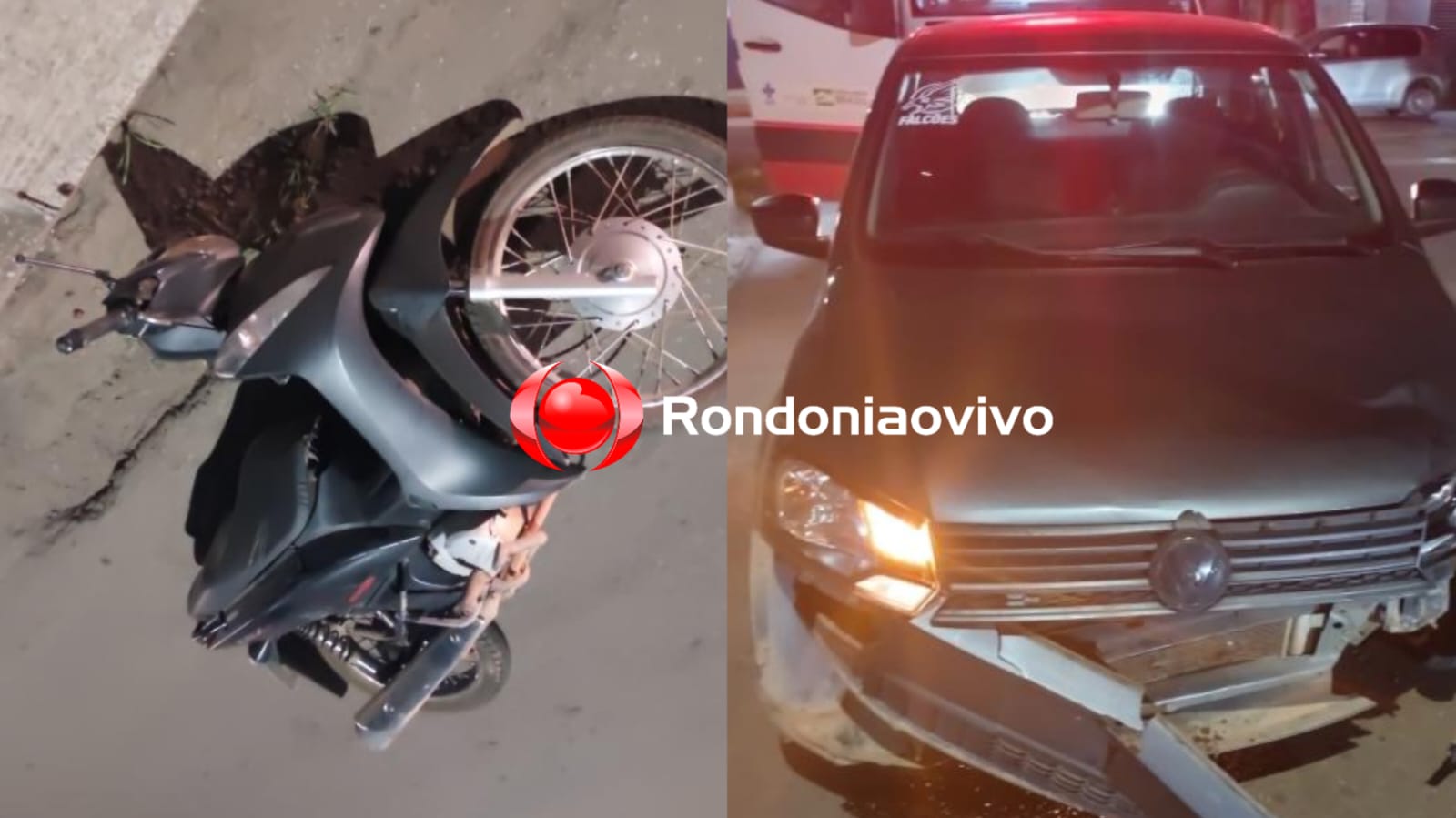 ATROPELADO: Motorista de Gol avança cruzamento e atinge motociclista inabilitado