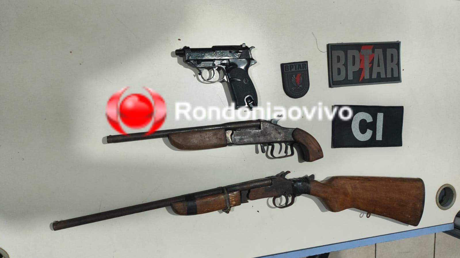 INDO ENTREGAR: Mulher é presa pela Divisão de Operações com três armas na zona Sul