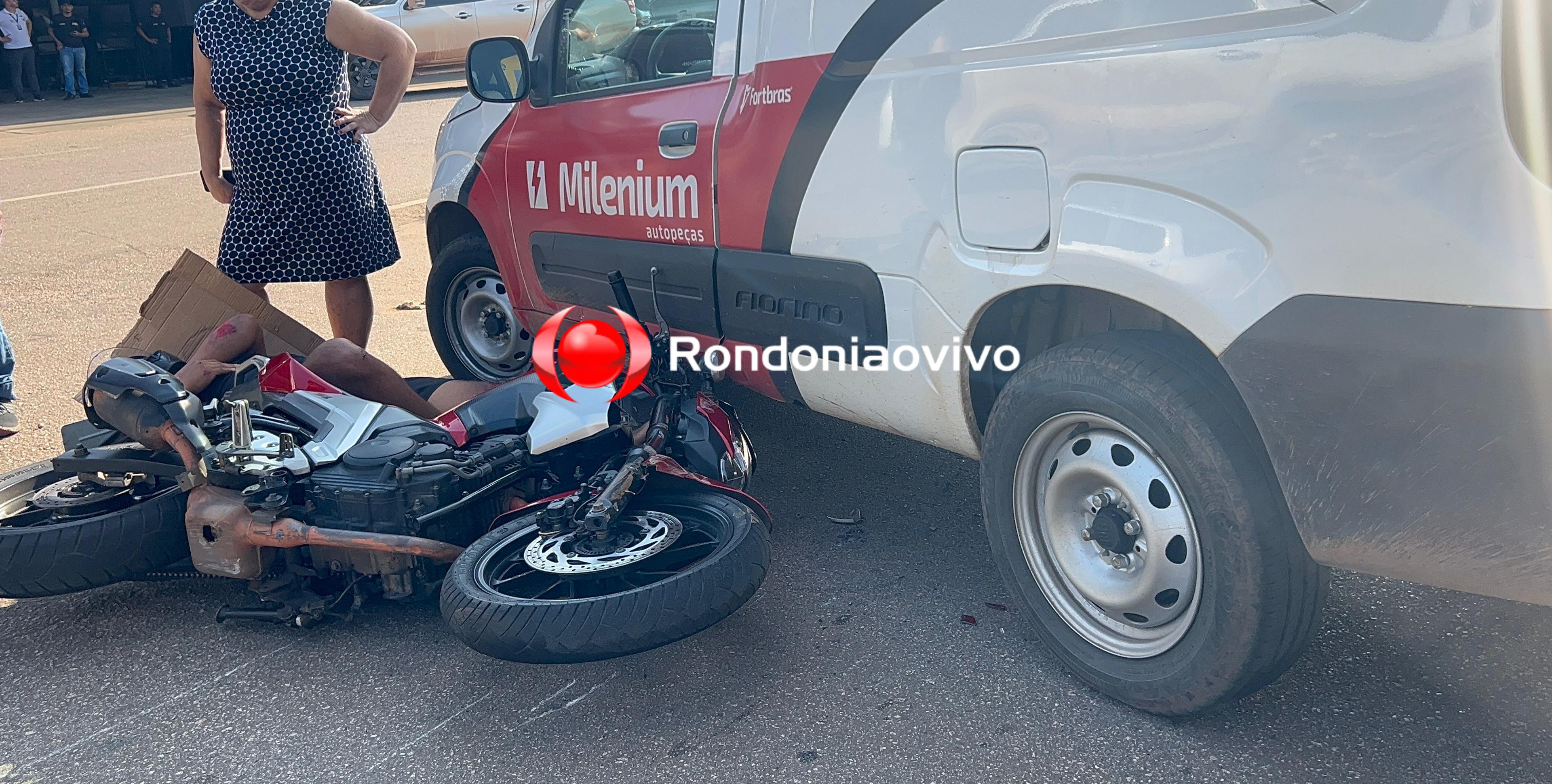 URGENTE: Motociclista sofre grave acidente na Avenida Nações Unidas