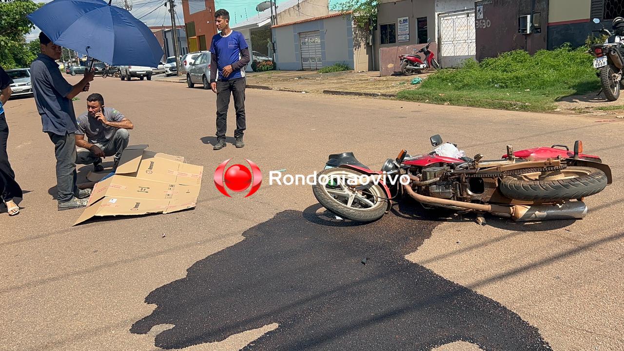 VÍDEO: Motociclista avança preferencial e sofre violento acidente