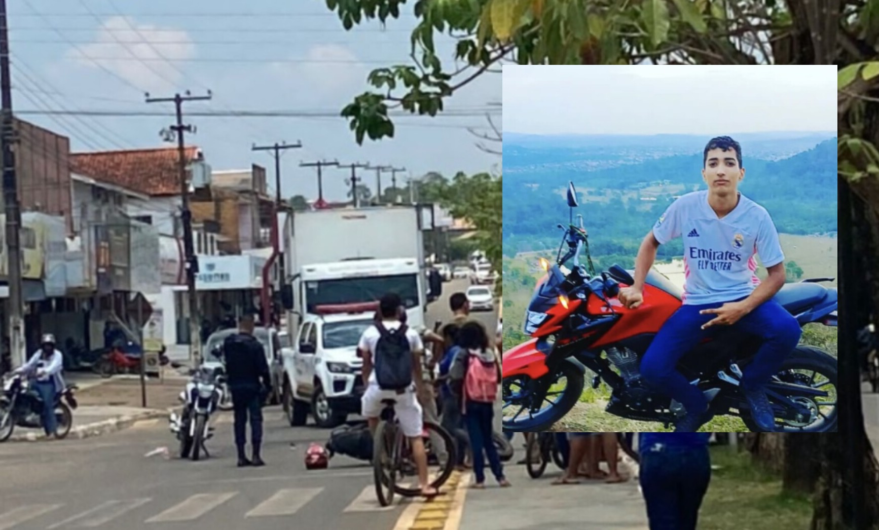 INCONSCIENTE: Jovem é socorrido em estado gravíssimo após acidente com motos na avenida Dom Pedro I      