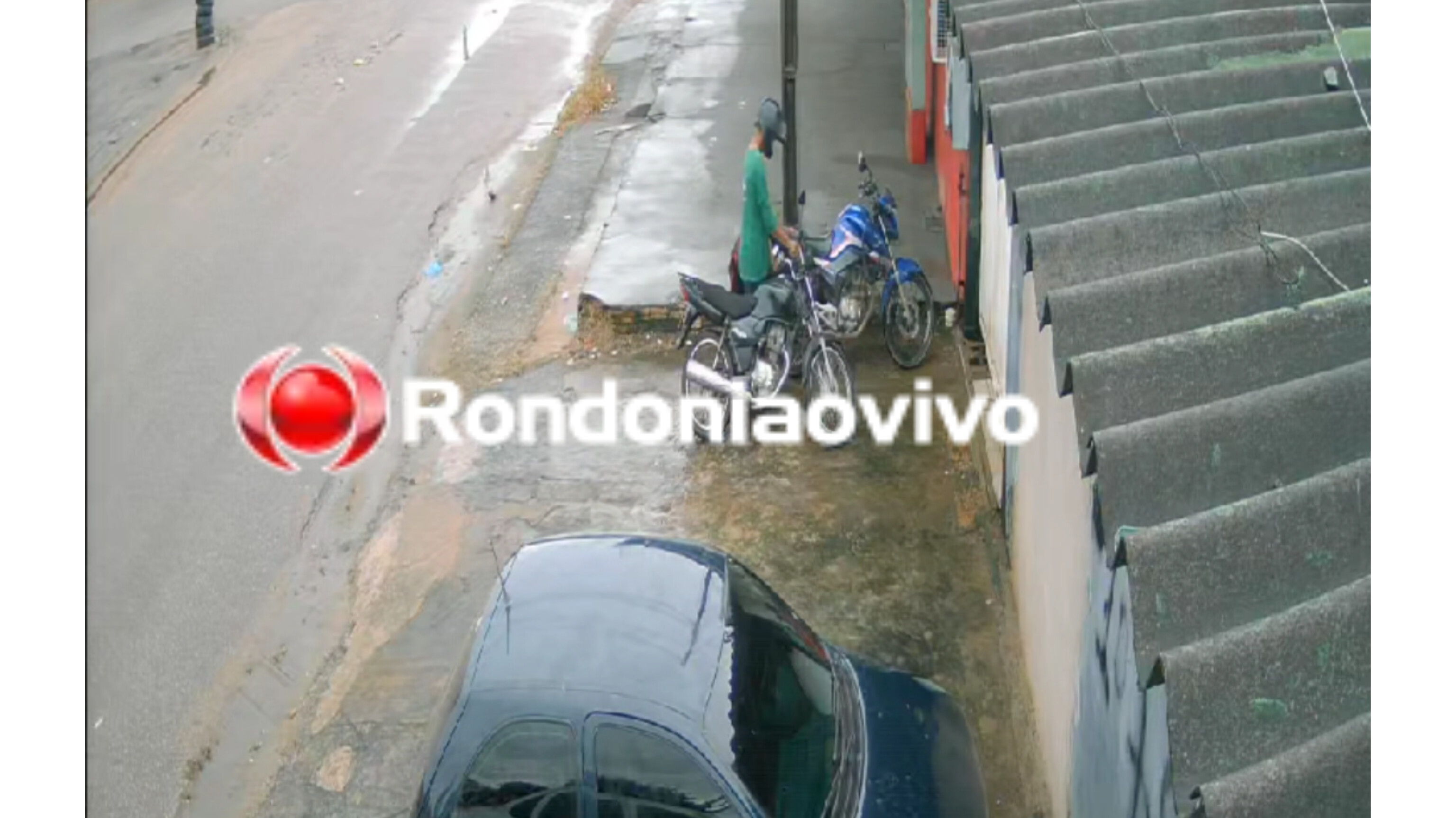 VÍDEO: Ladrão de motocicleta é flagrado agindo em frente de residência 