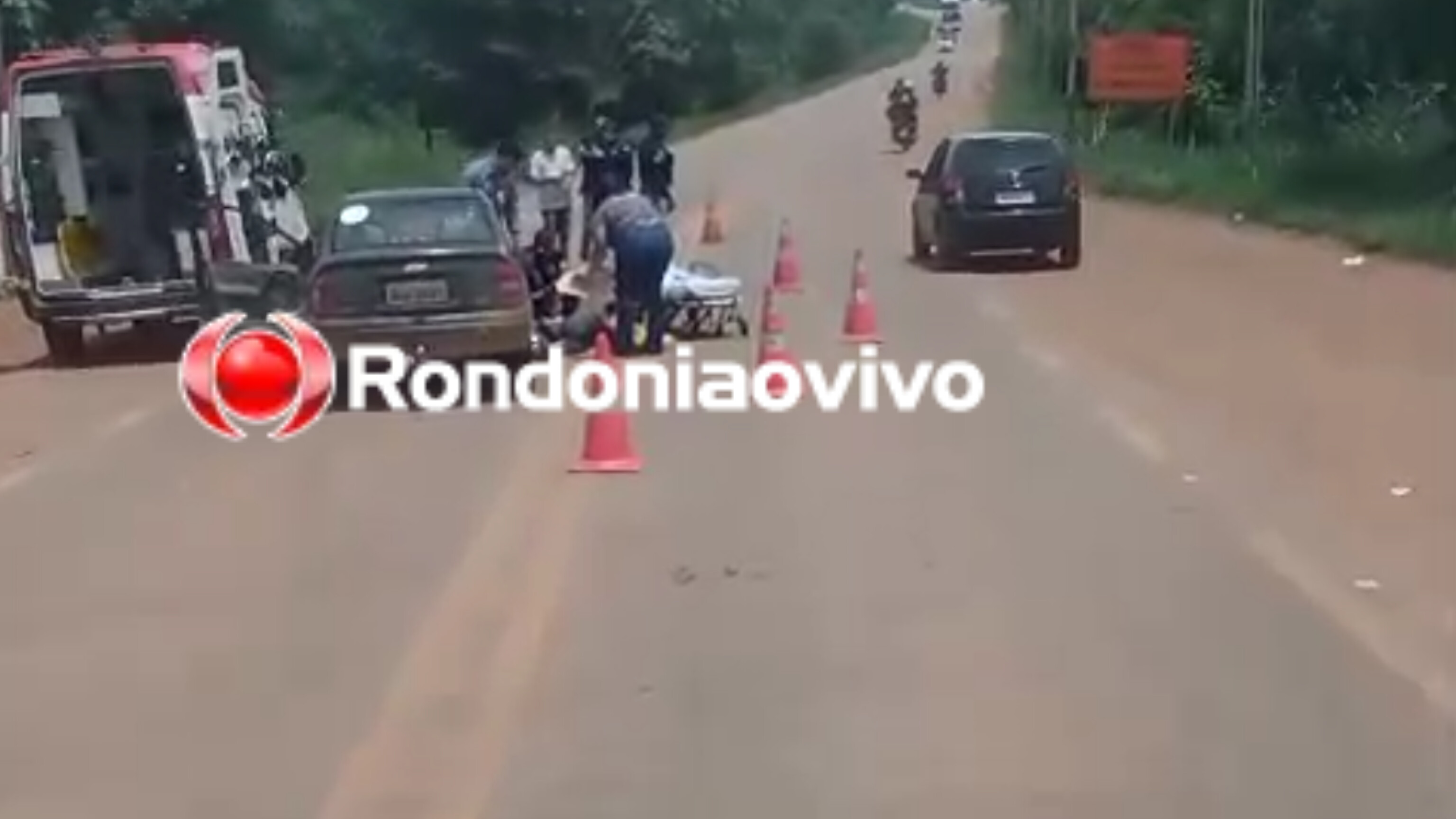 VÍDEO: Colisão de frente deixa motociclista em estado grave na ponte do rio Madeira 