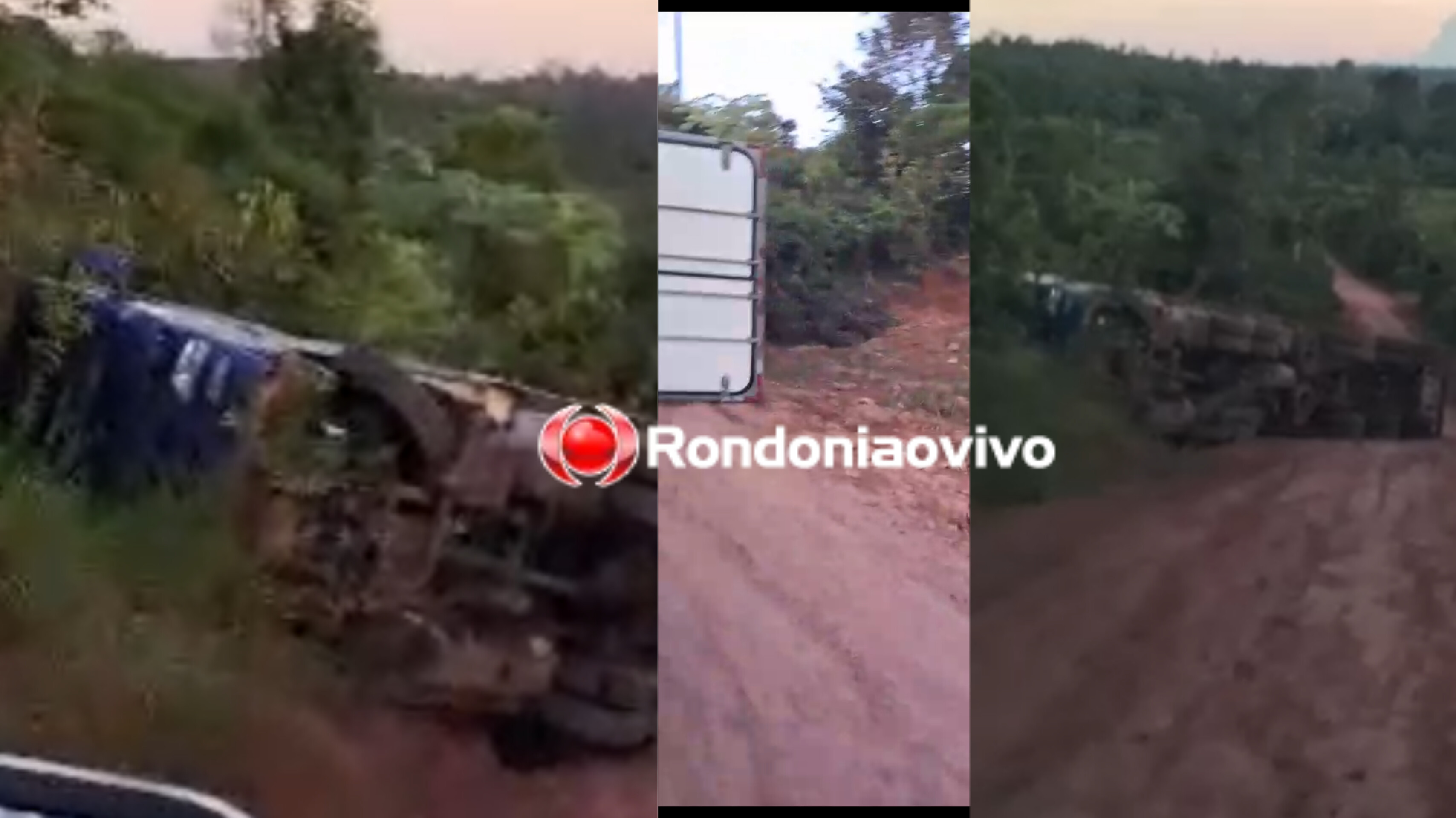 URGENTE: Carreta tomba após descer ladeira de ré em Porto Velho 