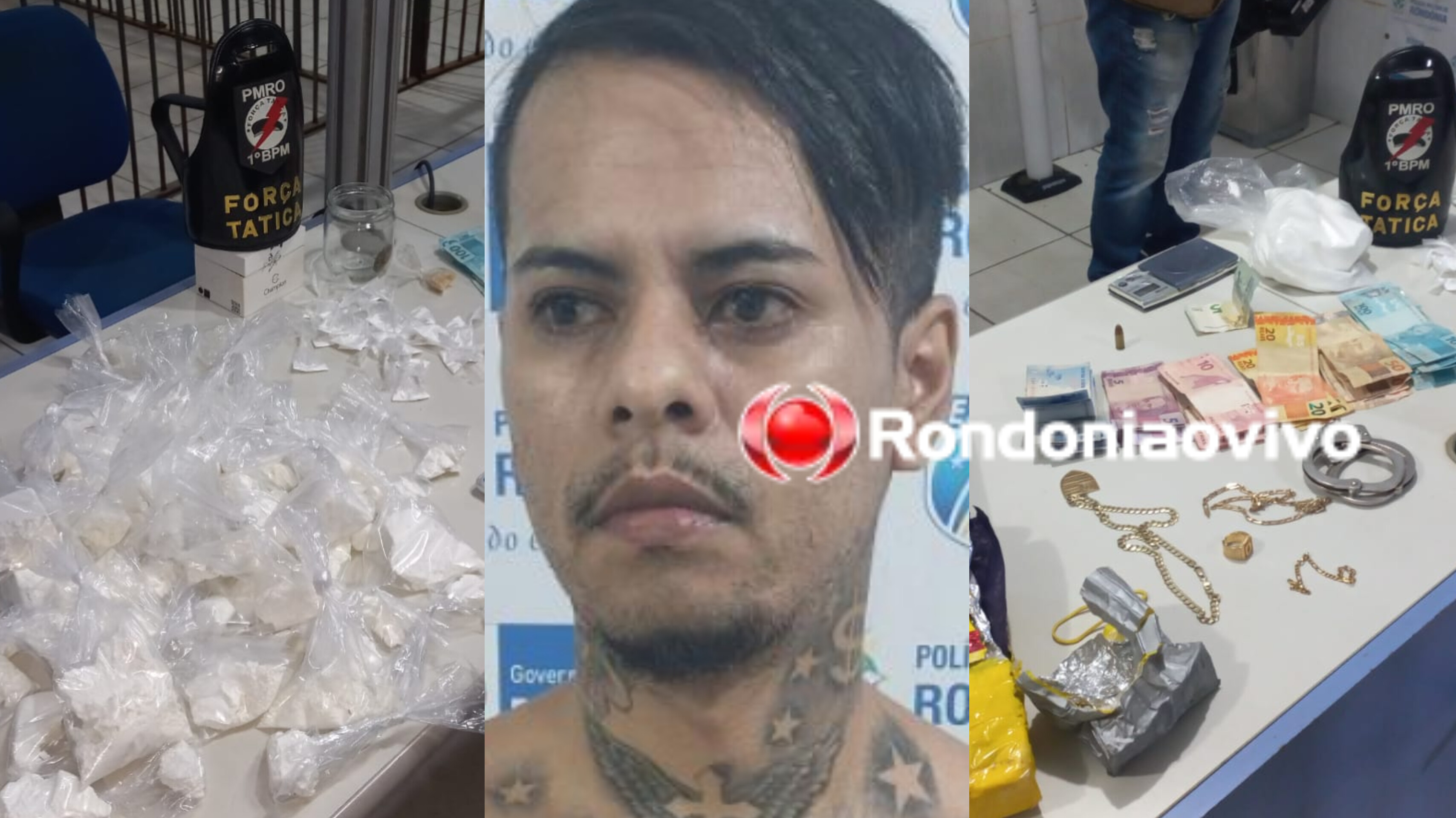 TRAFICANDO: 'Daniel do CV' é preso com 100 porções de drogas no Aponiã 