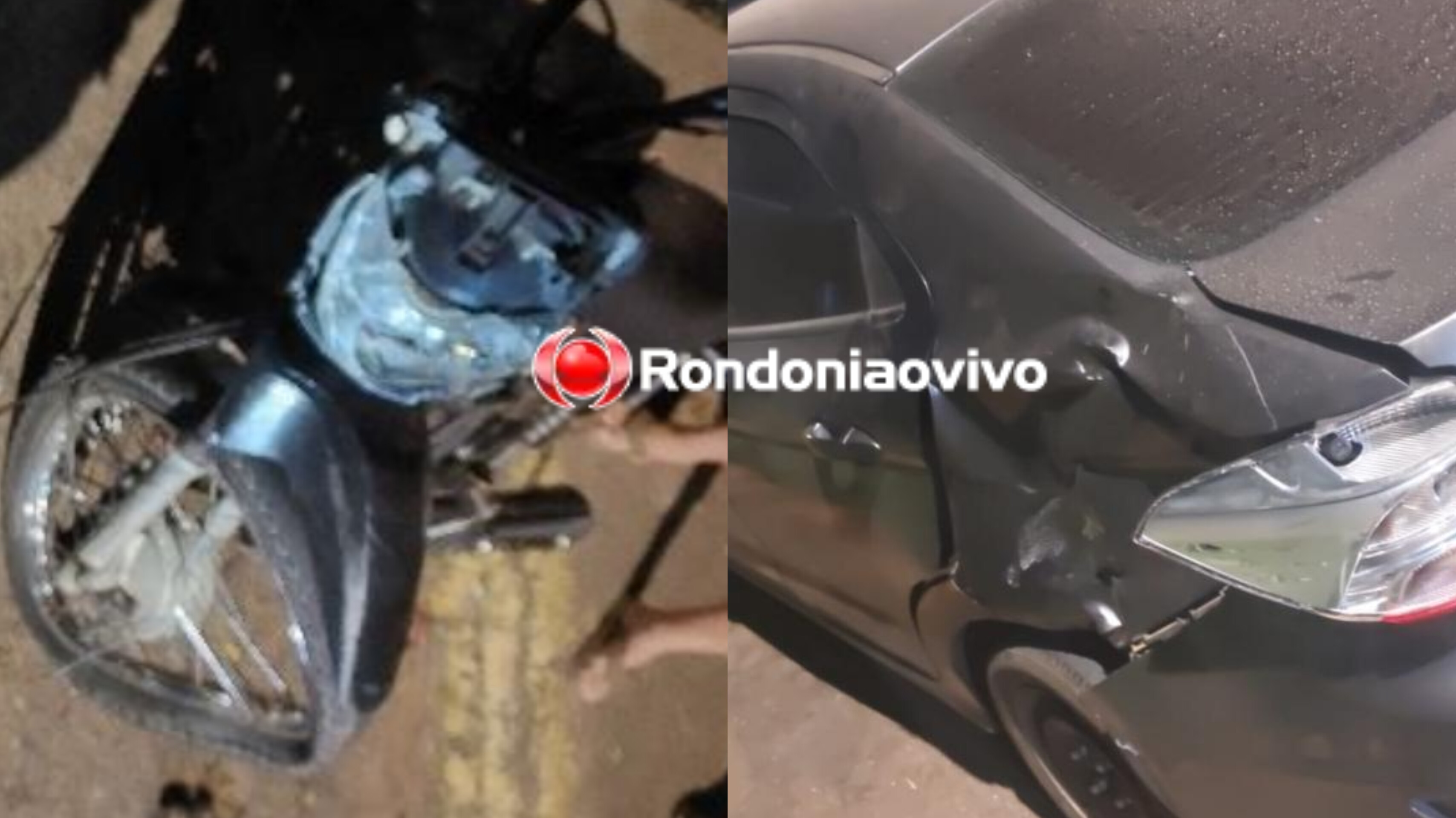 NA DOM PEDRO II: Colisão entre carro e motocicleta deixa rapaz de 19 anos ferido 