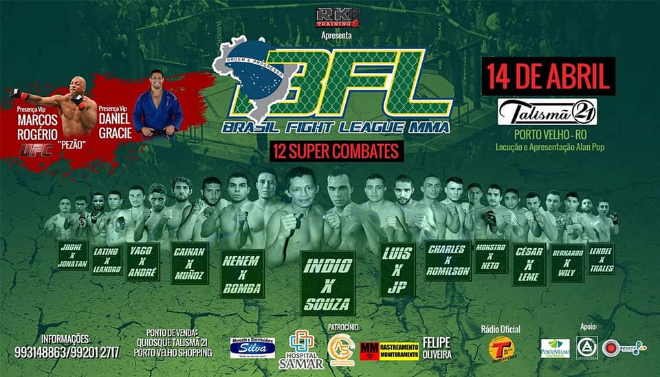 Brasil Fight League acontece amanha e pesagem é hoje as 18 horas