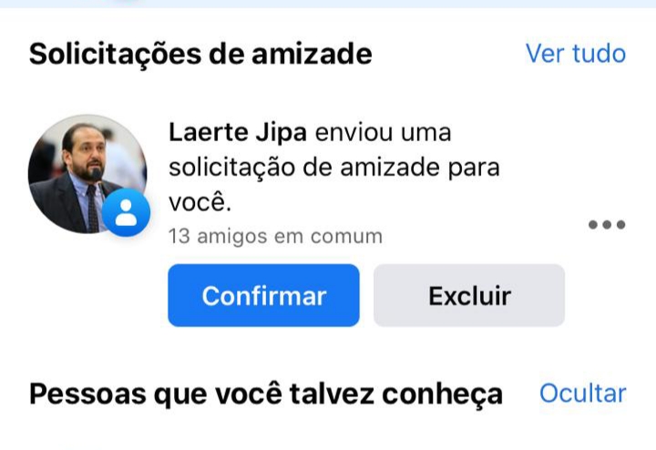 DEPUTADO ESTADUAL: Perfil fake do presidente Laerte Gomes é criado no Facebook