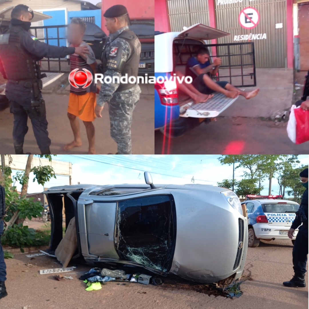 VÍDEO: Roçador de quintal conta como aconteceu roubo de veículo que na fuga capotou