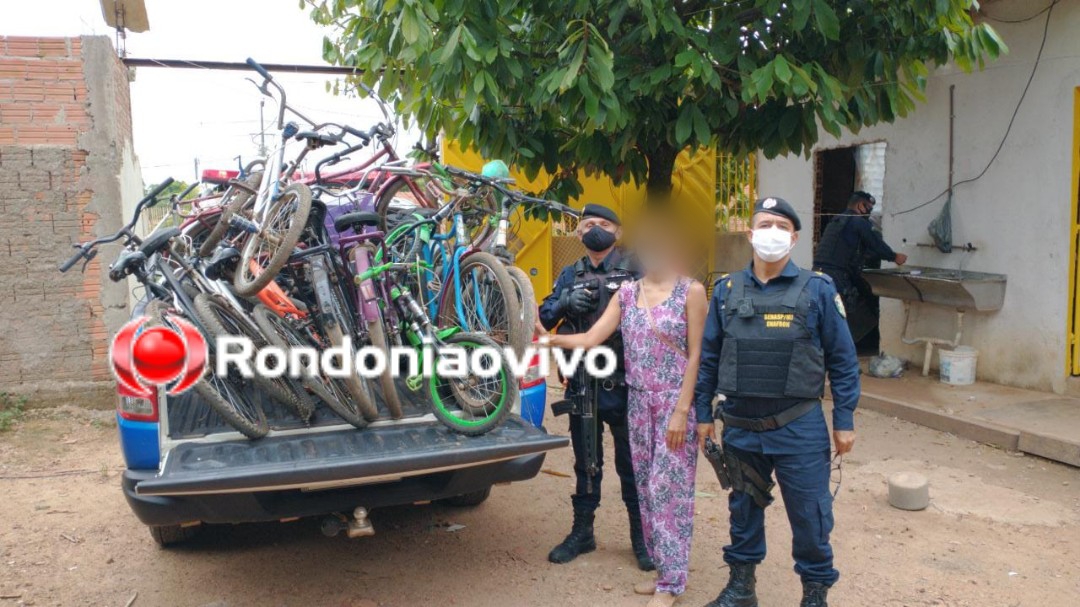 FLAGRANTE: Equipe do Gusmão prende homem com mais de 10 bicicletas roubadas