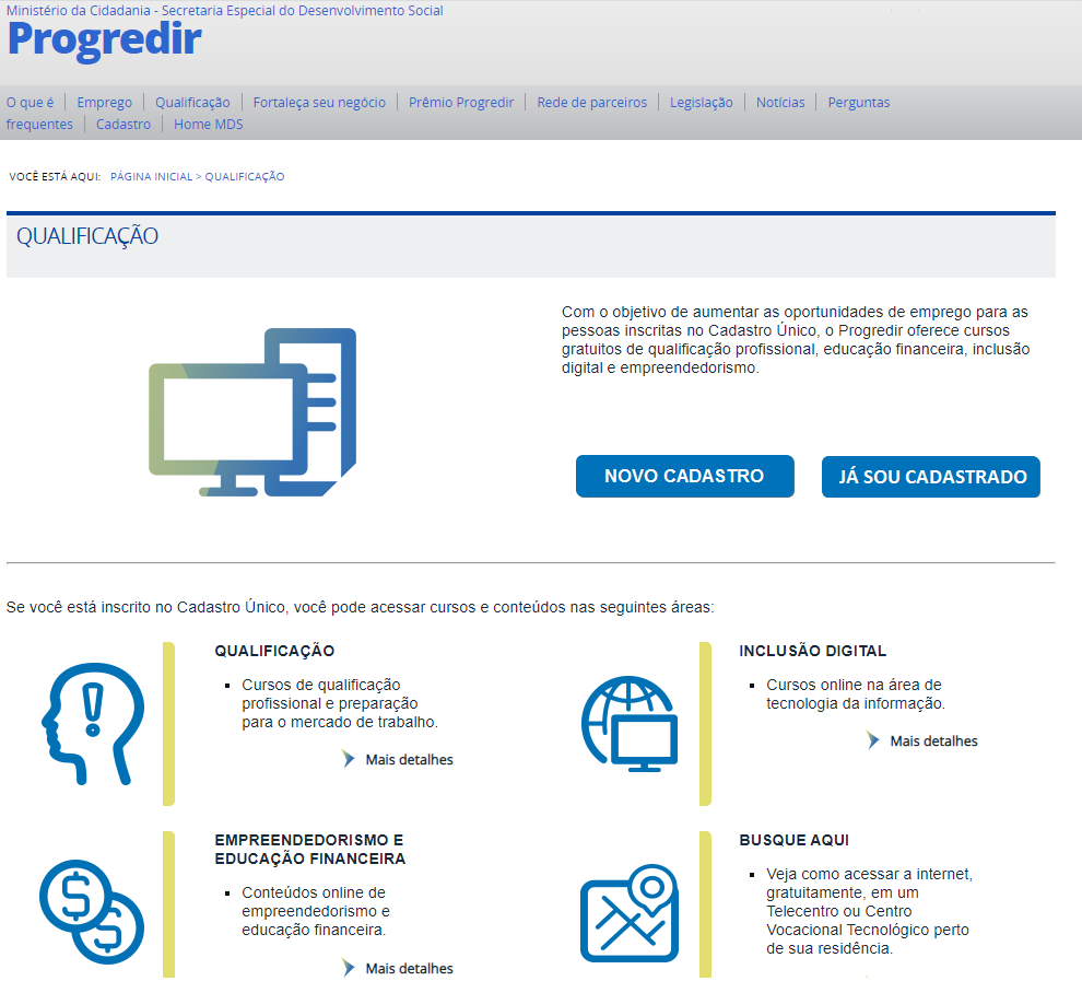 CAPACITAÇÃO: Sebrae disponibiliza cursos através do programa Progredir do Governo Federal