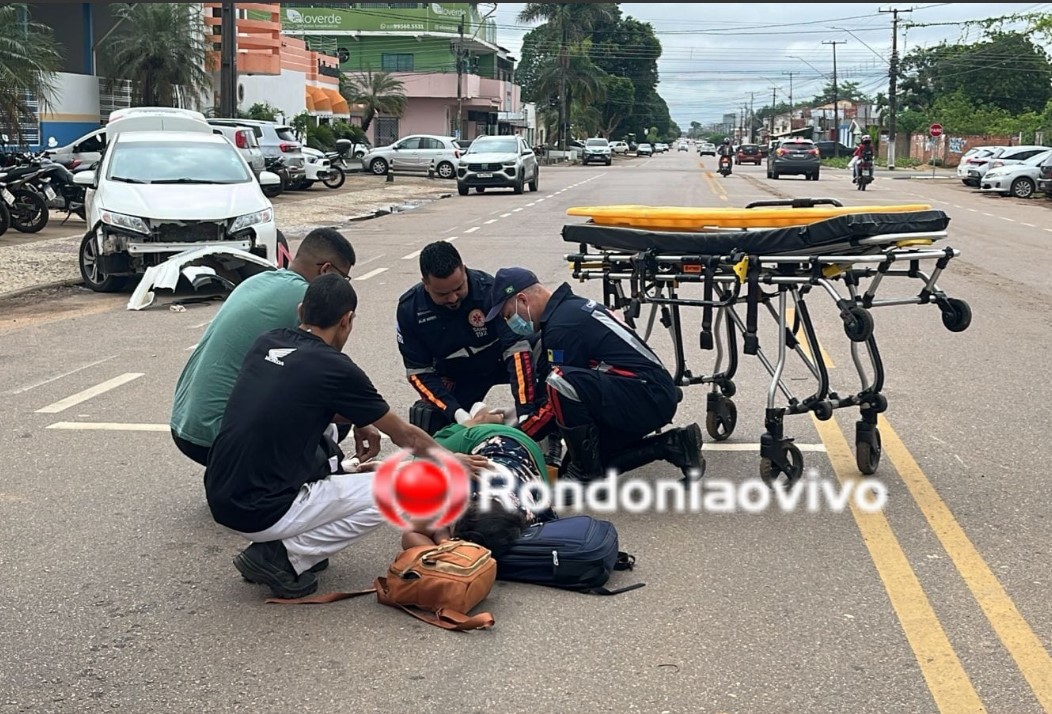 FERIDOS: Motorista tenta fazer retorno e provoca acidente com homem e mulher em moto