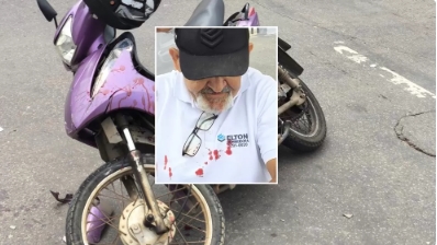 ACIDENTE: Forte batida entre Amarok e moto deixa homem em estado grave