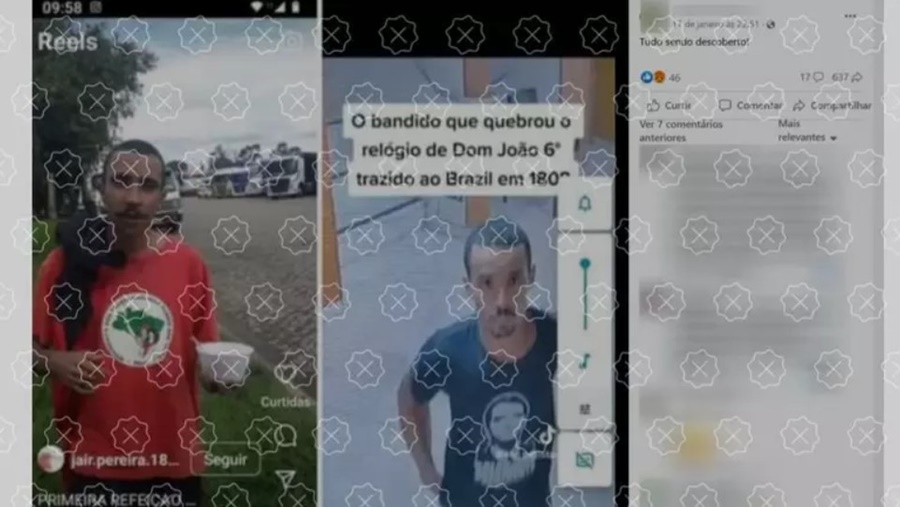 FALSO: Posts mentem ao relacionar membro do MST a golpista que destruiu relógio