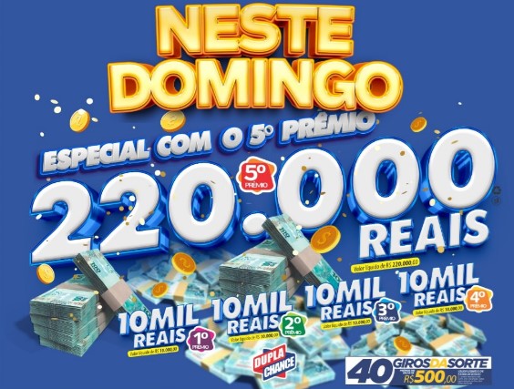 DUPLA CHANCE: RondonCAP Especial de novembro com 220 mil no 5º Prémio