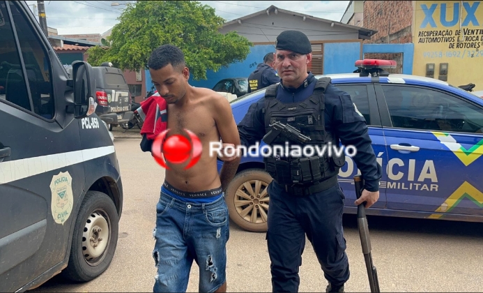 VEJA VÍDEO: Traficante é preso por equipe do sargento Machado em boca de fumo na capital 