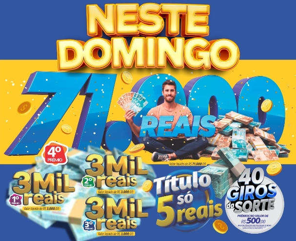SORTEIO: Fecha mês RondonCAP com 71 mil no 4º prêmio e o Titulo só 5 reais