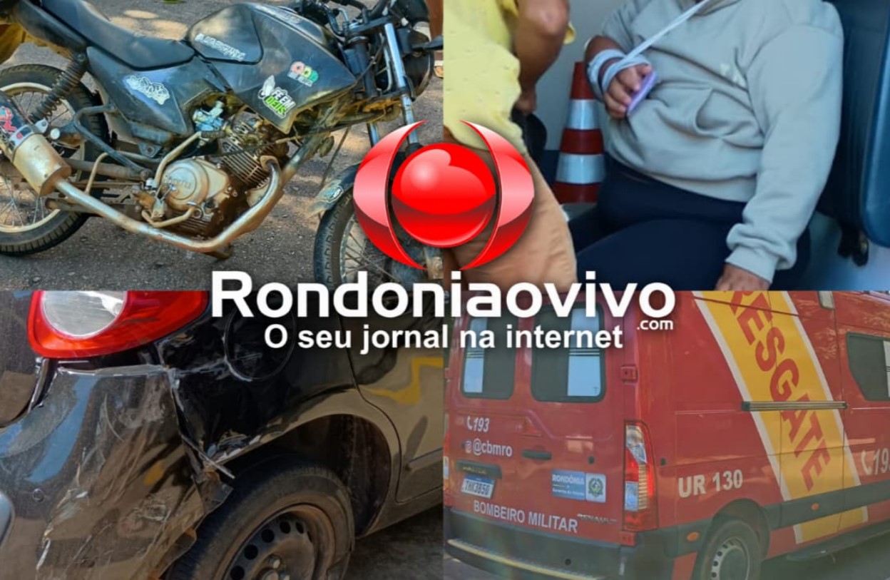 VÍDEO: Mulher em moto sofre fratura após acidente no Liberdade