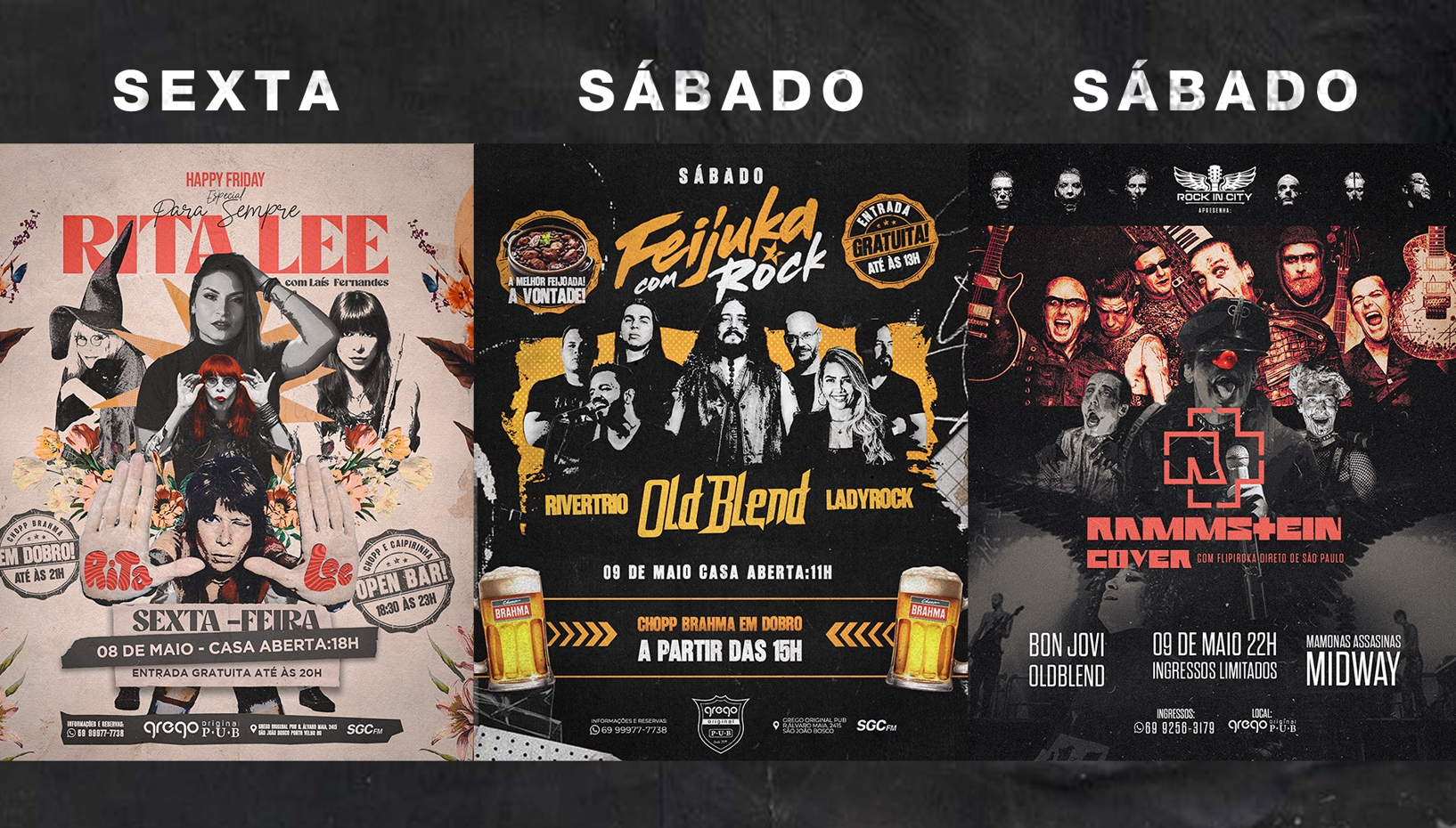 ROCK: Confira a programação especial desta semana no Grego Original Pub