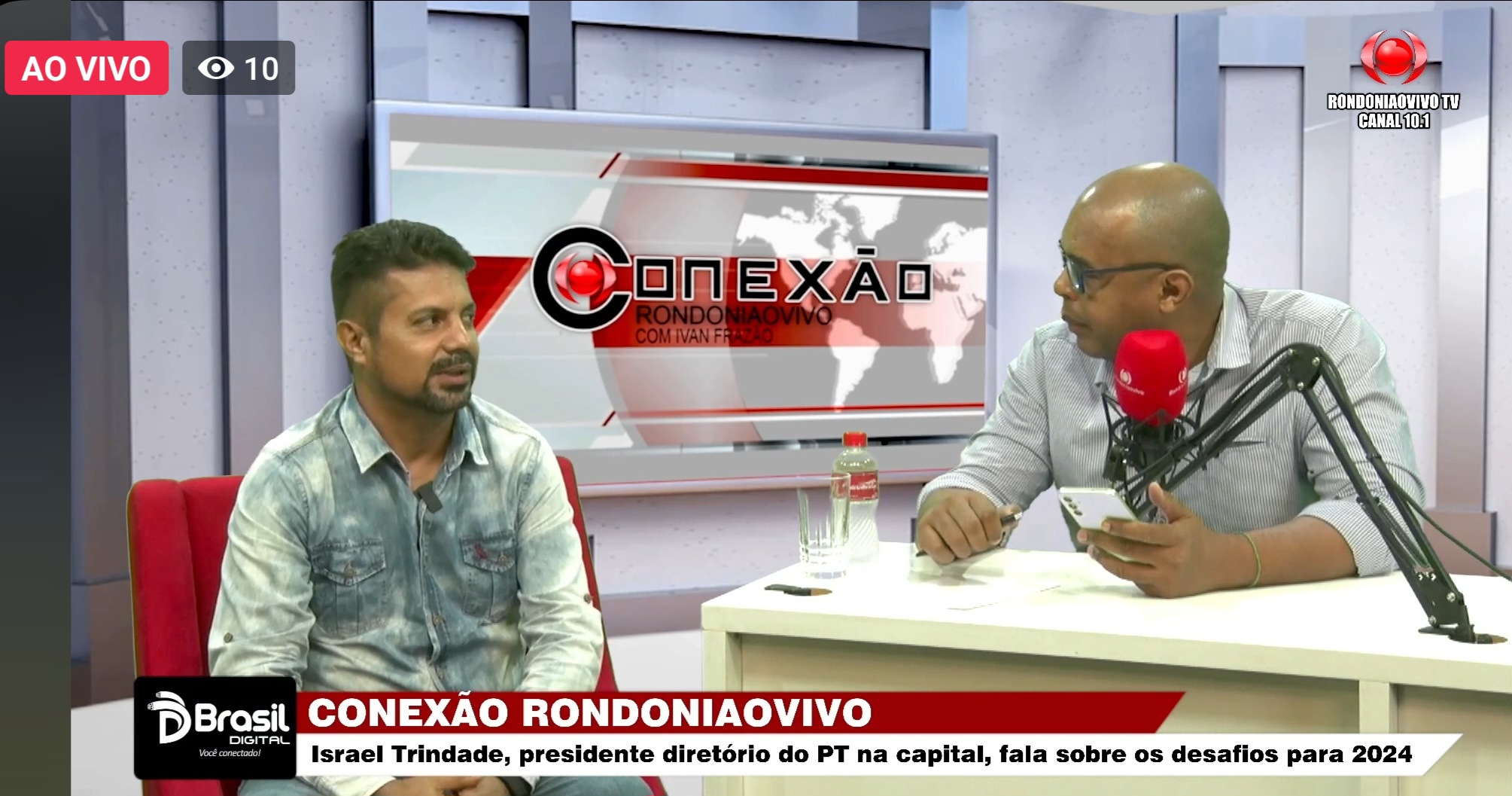 CONEXÃO RONDONIAOVIVO: Israel Trindade, pres. diretório do PT, em PVH, fala sobre desafios em 2024