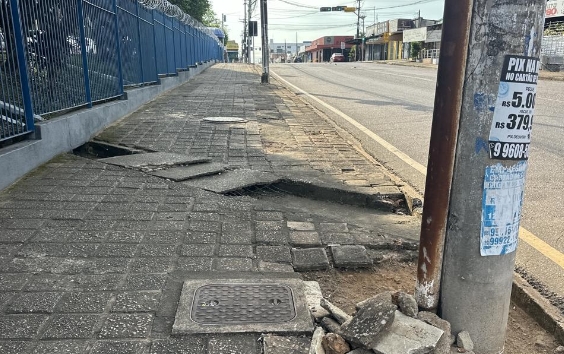 ZÉ PAROCA: Vereador solicita reparos urgentes de calçada da Av. Calama