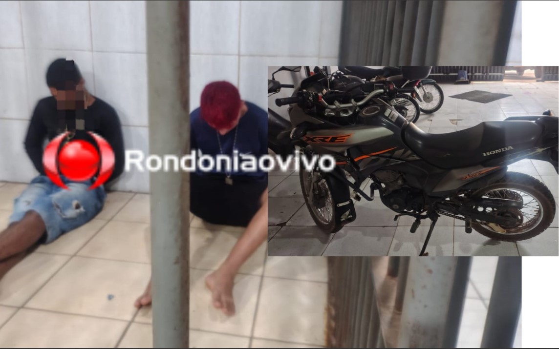 FLAGRANTE: Polícia prende dupla com motocicleta XRE roubada na Daniela