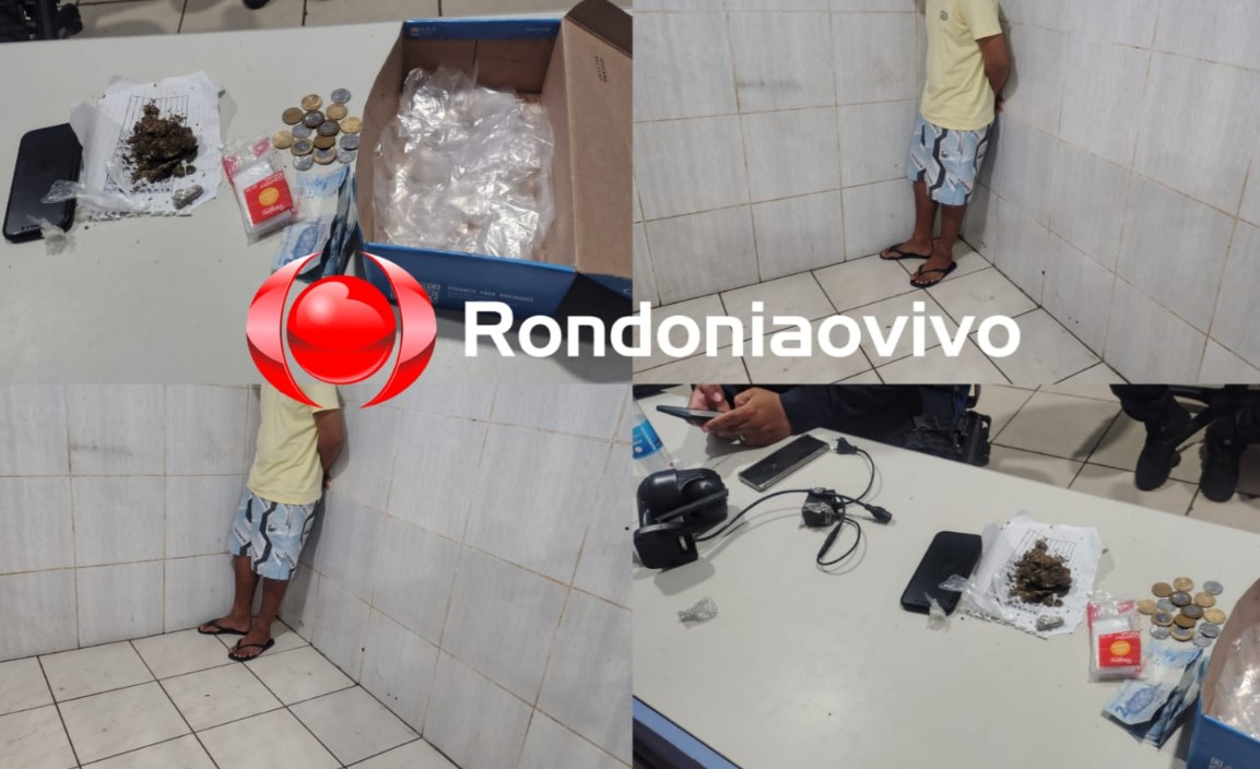 REINCIDÊNCIA: Adolescente é detido pela segunda vez em um mês por tráfico de drogas 