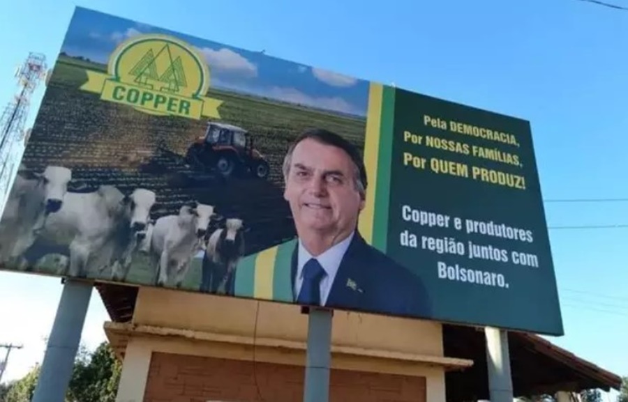 TRIBUNAL: TSE multa cooperativa de produtores por outdoor apoiando Jair Bolsonaro