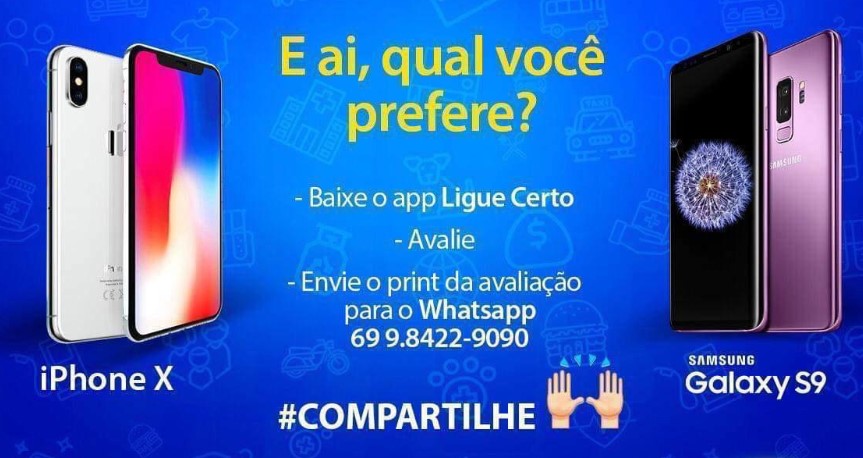 Aplicativo Ligue Certo vai sortear 1 Celular para seus usuários