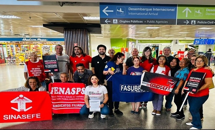 MARCANDO PRESENÇA: Sindsef participa de atividades contra a reforma administrativa na Câmara Federal