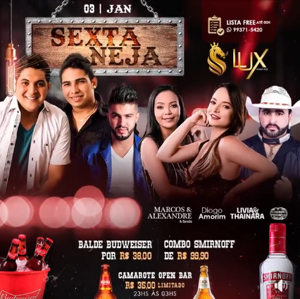 Reúna a galera e curta muito modão na Lux Night Pub