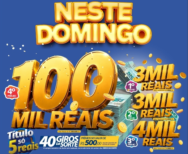 RONDONCAP: Domingo tem 100 mil no 4º prêmio e o titulo só 5 reais