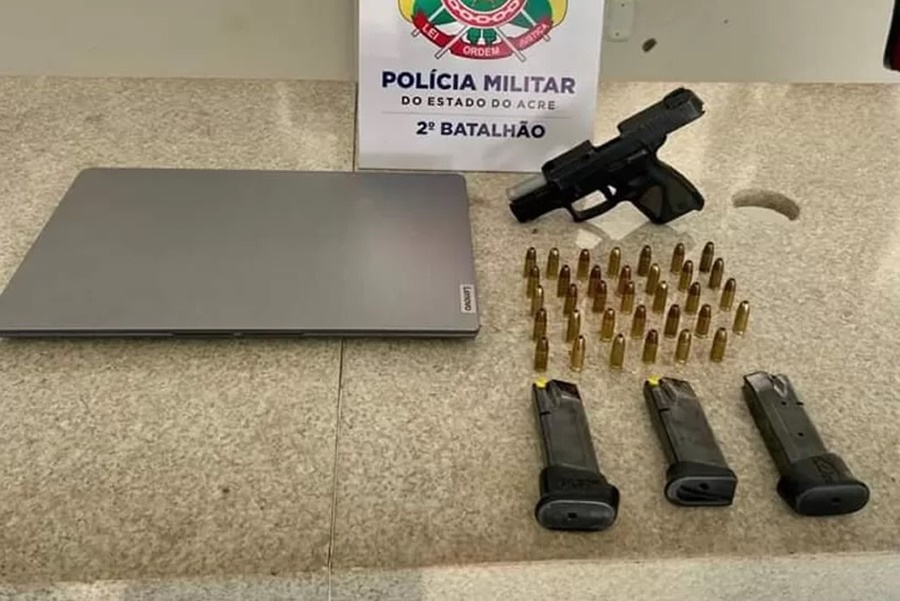 PERTENCES ENCONTRADOS: Policial de RO é assaltado e tem arma, munições e notebook roubados no Acre