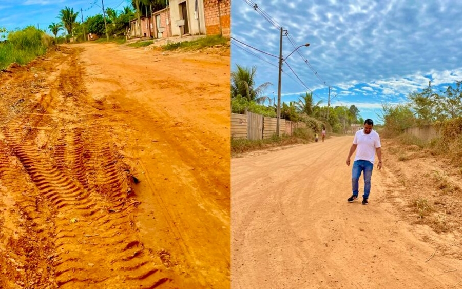 DR GILBER: Prefeitura atende pedido de Vereador com patrolamento na Rua Paranavai