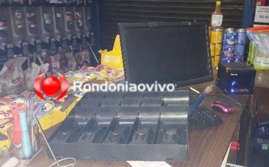 OUSADOS: Criminosos arrombam parede e furtam dinheiro e mercadorias de loja