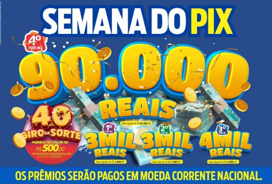 RONDÔNCAP: Semana do PIX com 44 PIX, um deles de 90 mil, e o Titulo só R$ 10