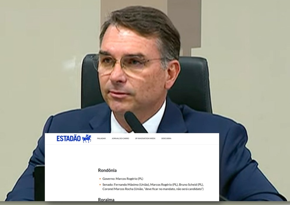 PREFERIDOS EM RO: Anotações de Flávio Bolsonaro destacam Marcos Rogério e 'rifa' Marcos Rocha