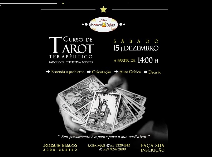 APRENDER A VER: Saiba o que o destino revela com Curso de Tarot Terapêutico