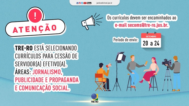 OPORTUNIDADE: TRE-RO abre vagas para a cessão de servidores em diferentes áreas