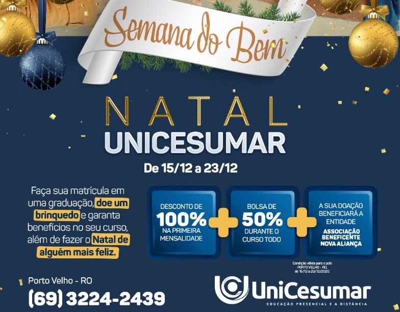 AÇÃO: Natal da Unicesumar transforma brinquedos em descontos para novos alunos