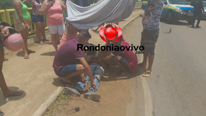 VÍDEO: Motociclista fica em estado gravíssimo em acidente na ponte do Rio Madeira