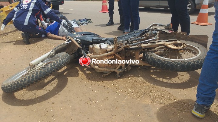 URGENTE: Motociclista fica gravemente ferido em acidente na BR-364